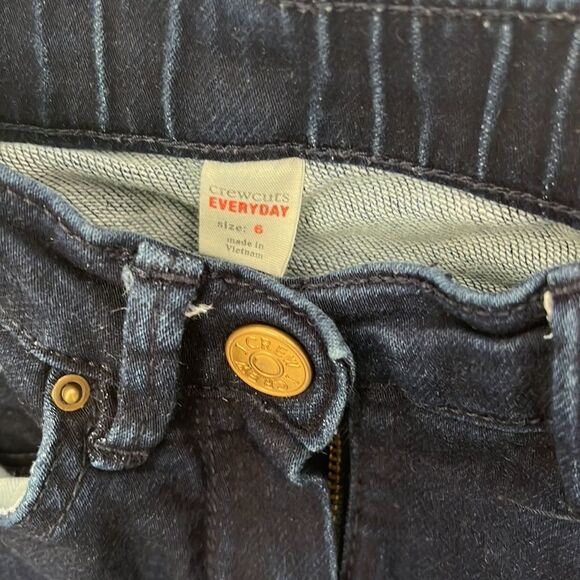 Girls Crewcuts Stretch Skinny Jeans Dark Wash Size 6 - Picture 2 of 3